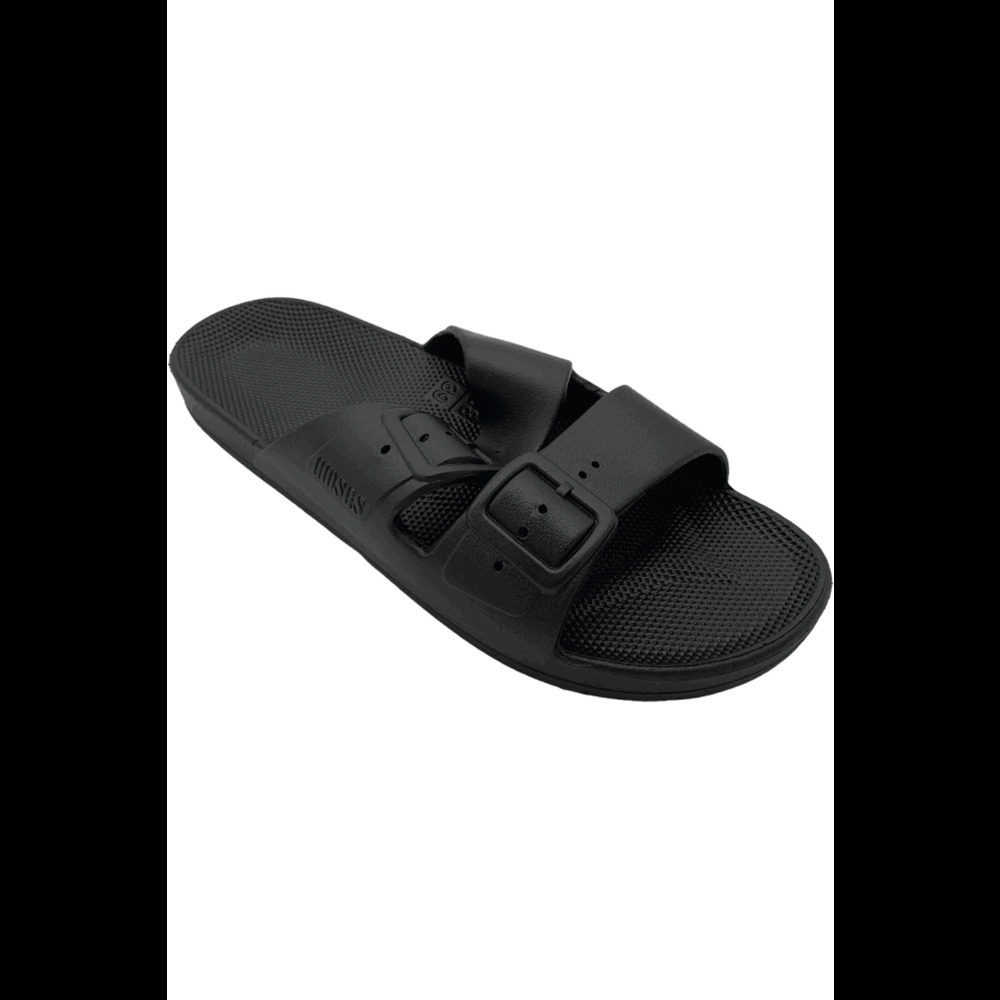 Freedom Moses Slide Sandals The Solids Black - Medium